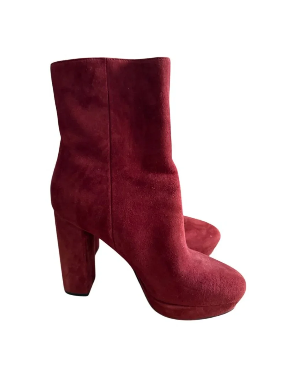 MICHAEL KORS Platform Burgundy Suede Boots Size 6.5